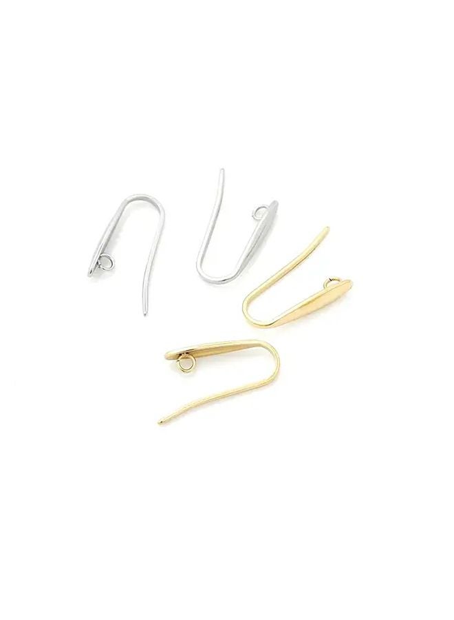 Stainless Steel Ear Hooks And Plastic Ear Plugs 10 Sets For Earring Making Accessories - Image 3